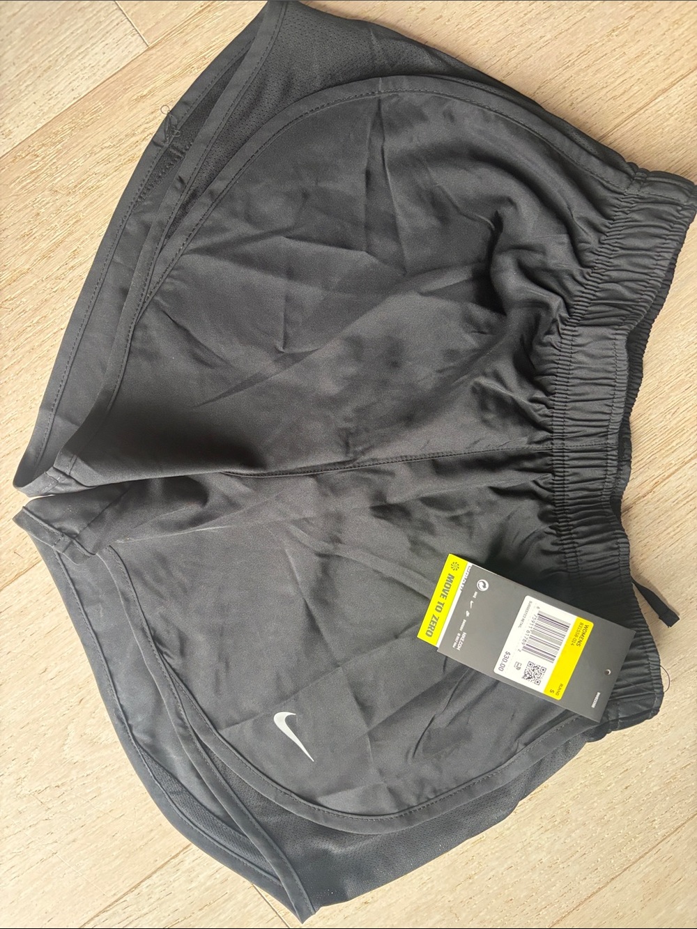 Nike Black Running Shorts with White Swoosh